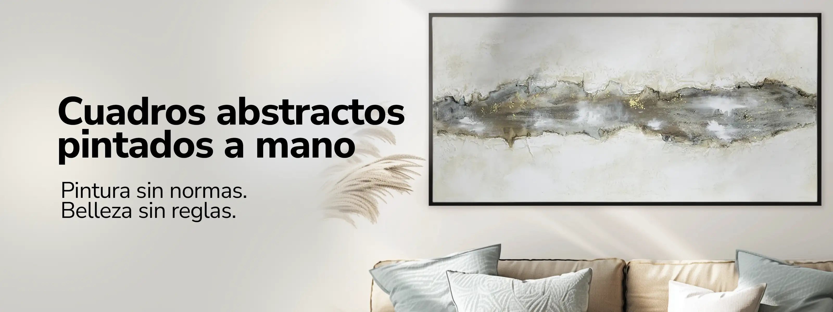 Cuadros abstractos pintados a mano