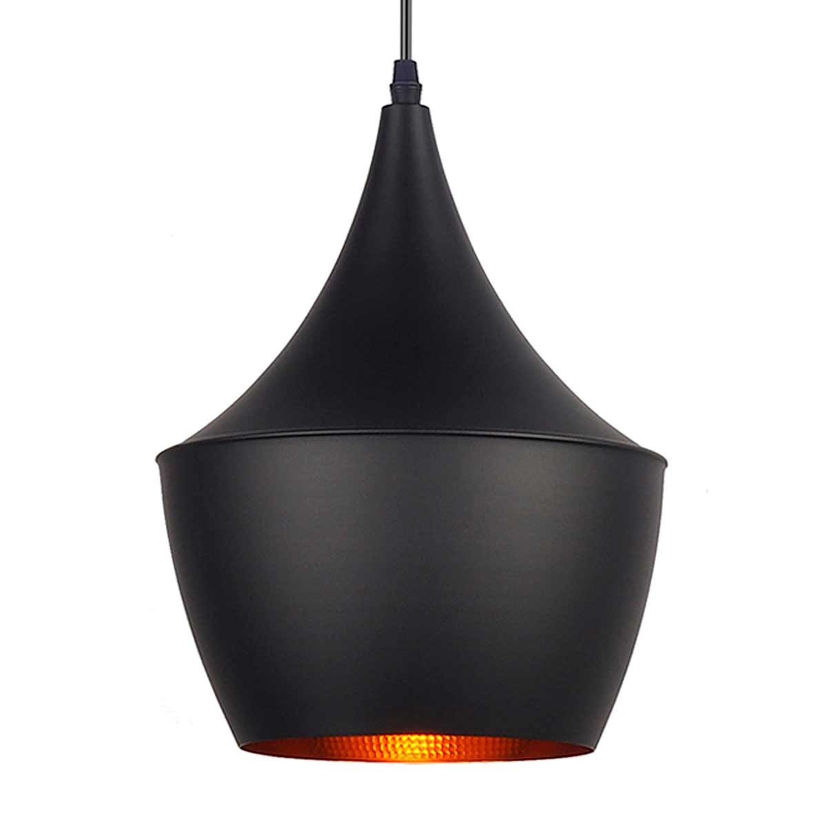 Lámpara de techo colgante negra de 3 luces | Composición moderna
