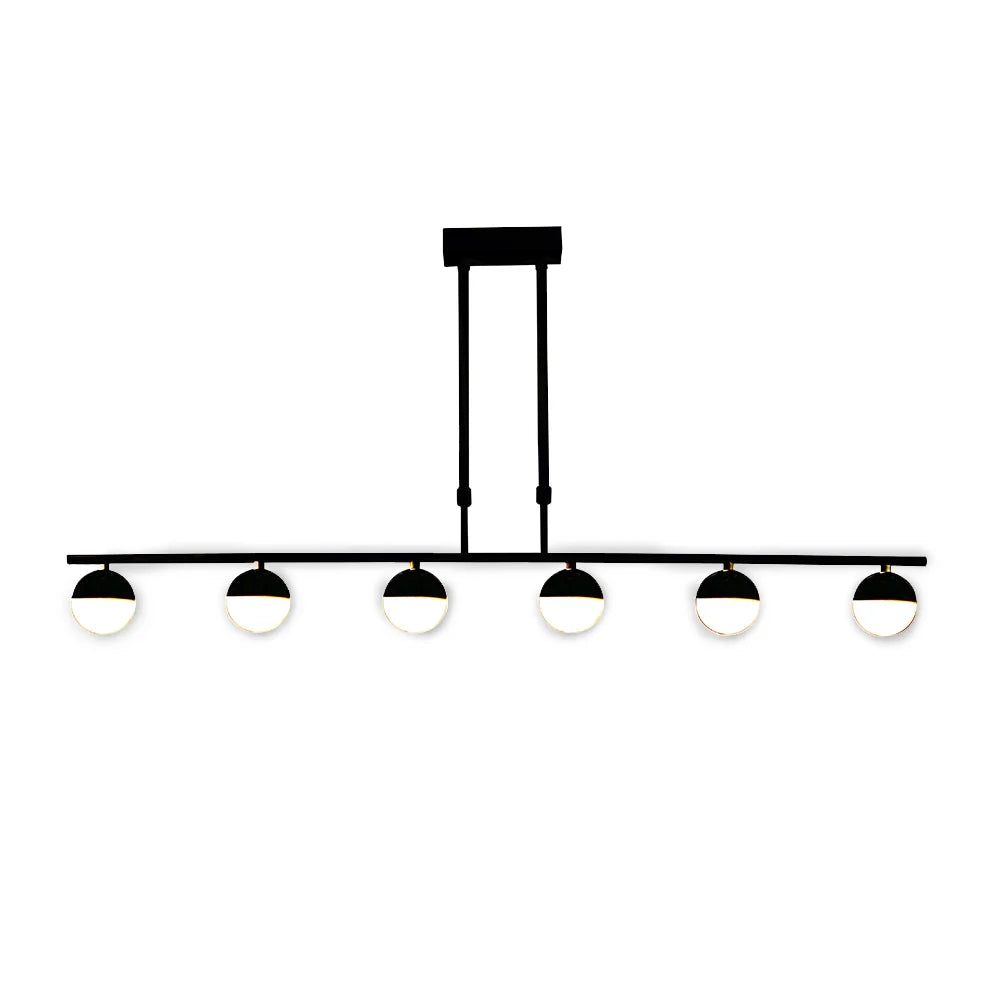 Lámpara de techo LED de 6 luces 5W Color Negro | Estructura Lineal