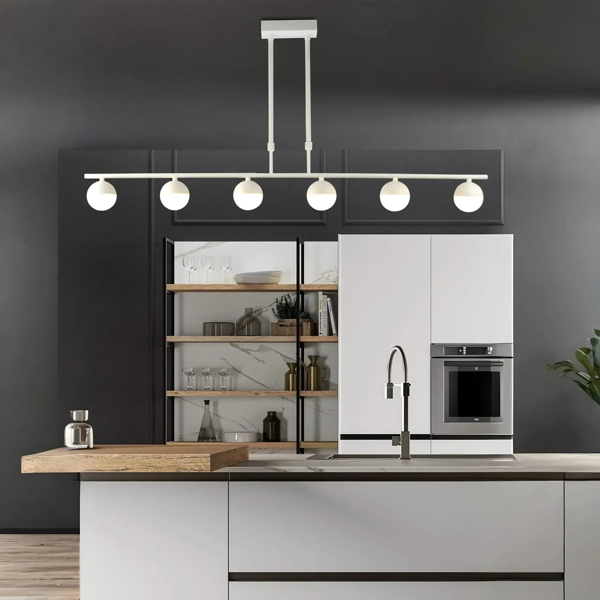 Lámpara de techo LED de 6 luces 5W Color blanco | Estructura Lineal