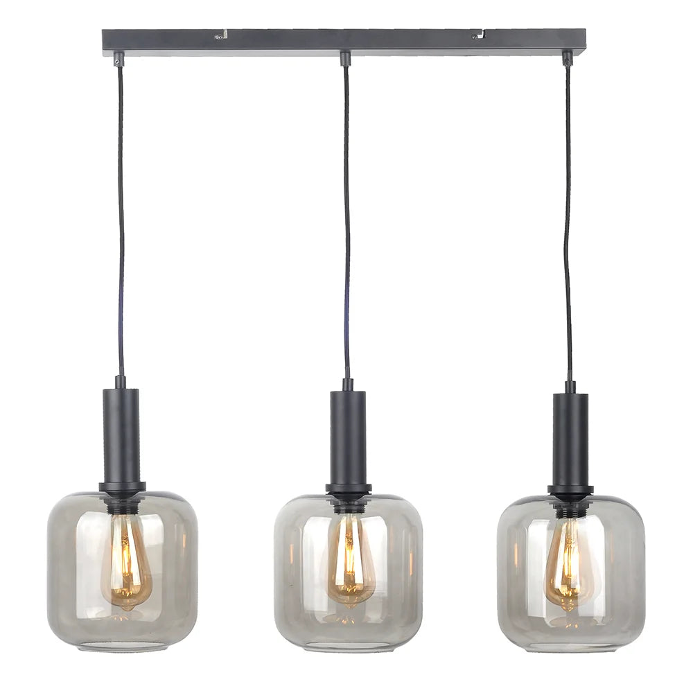 Trio de Lámparas de techo colgante de aluminio