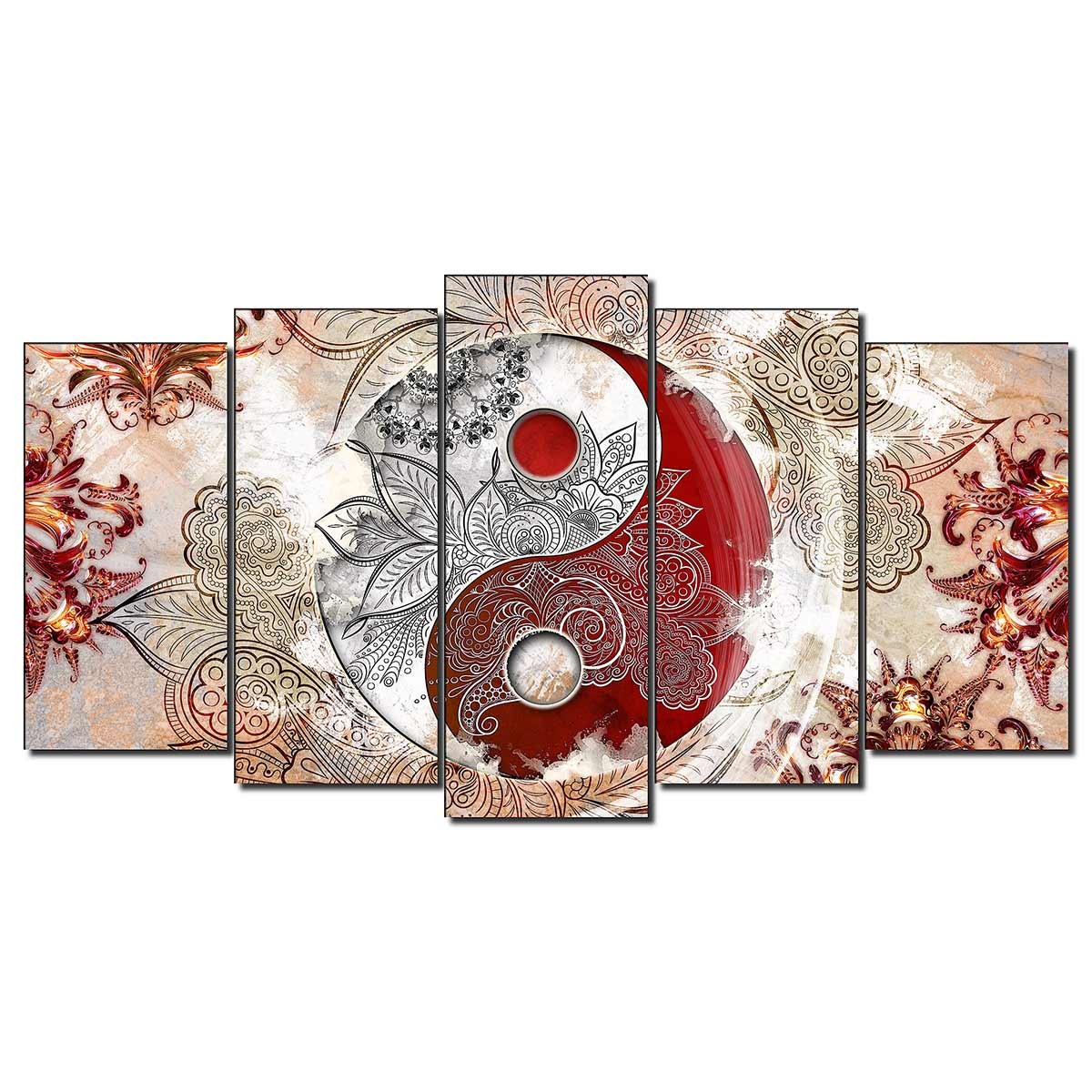 Cuadro en Lienzo Tríptico Estilo Zen