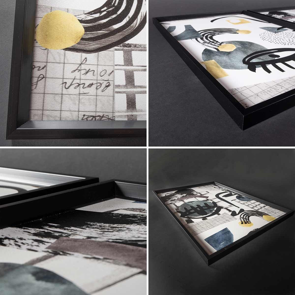 Cuadro Díptico con Marco Negro