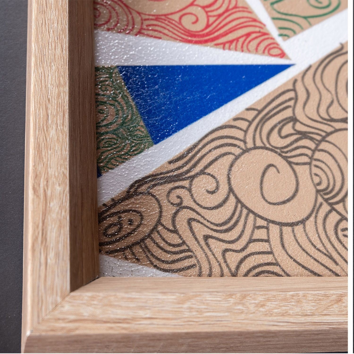 Cuadro con marco de madera