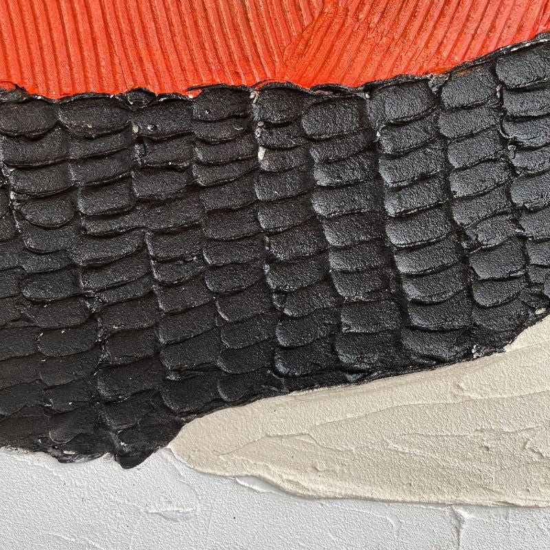 Cuadro en relieve con marco de madera