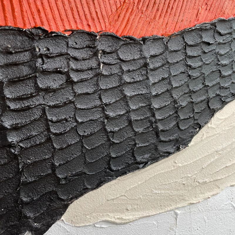 Cuadro en relieve con marco de madera