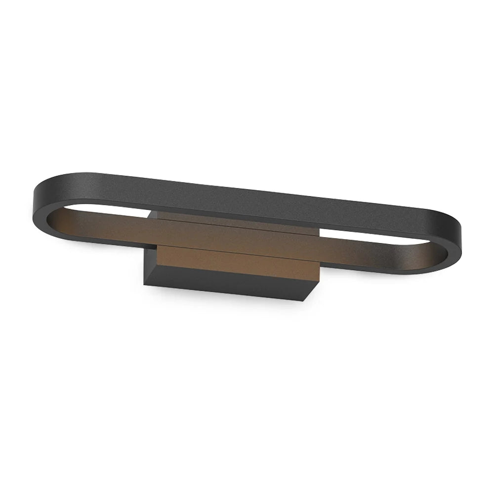 Aplique de pared LED en negro y dorado | Lámpara escultórica