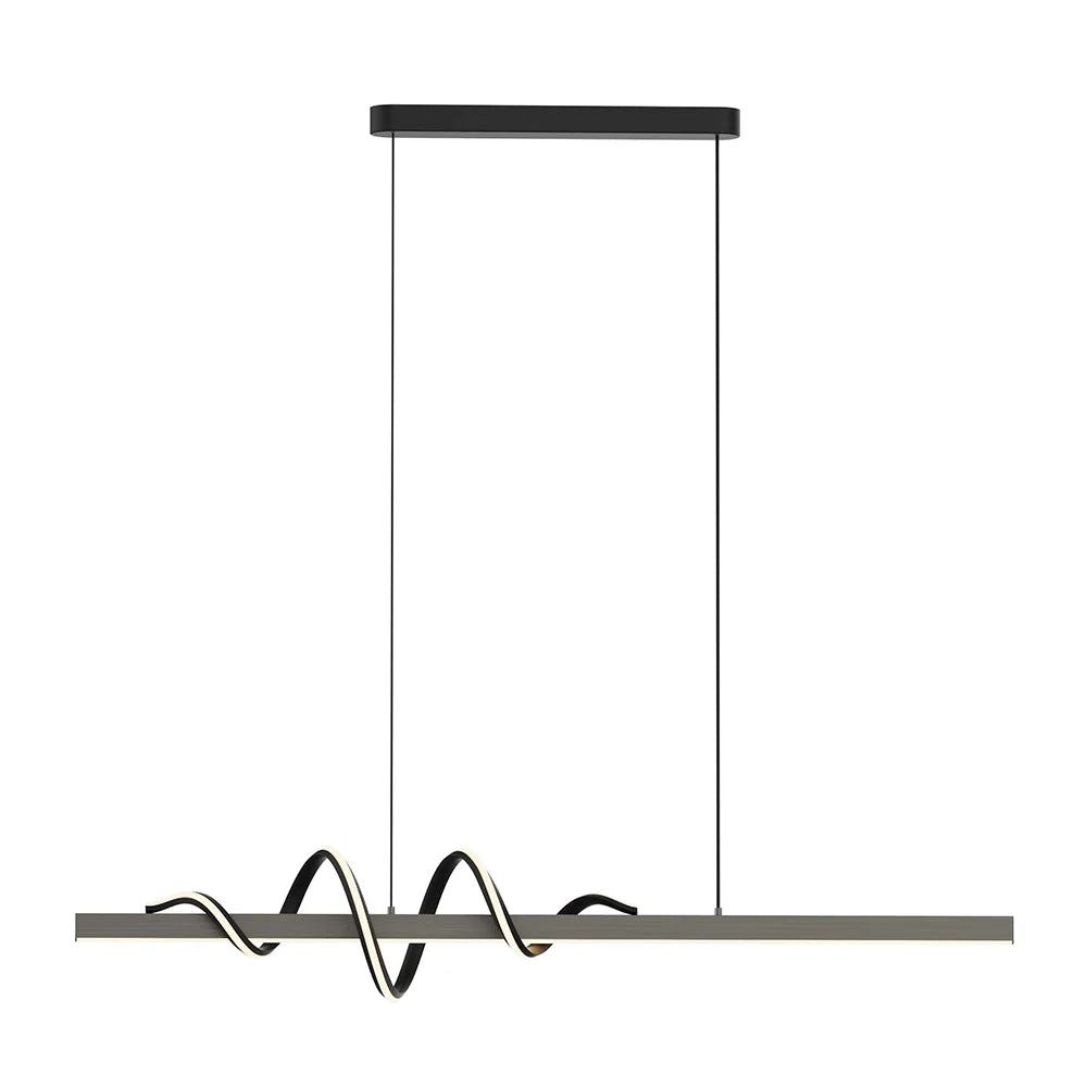 Lámpara de techo LED colgante negra | Minimal