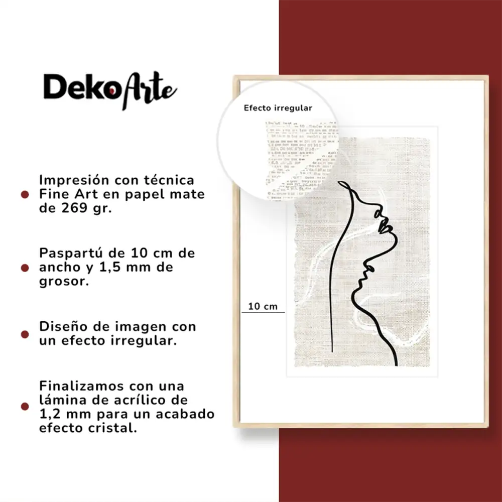 Cuadros en blanco y negro con paspartú | Arte lineal