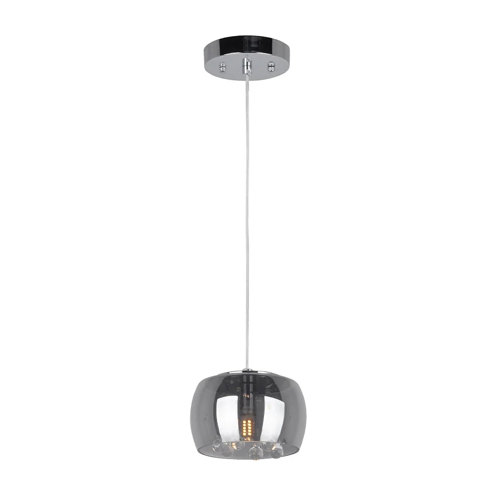 Lámpara de techo colgante en cromo | Diseño contemporáneo
