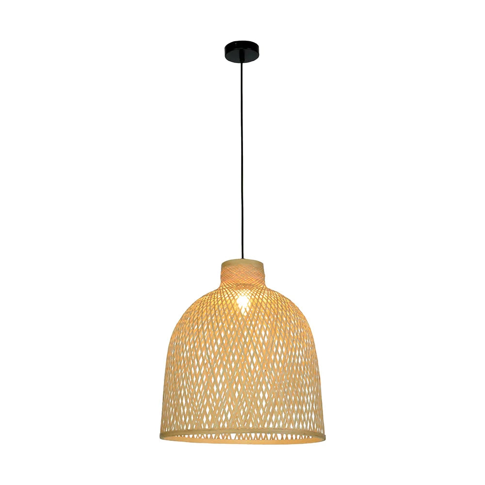 Lámpara de techo colgante de ratán | Diseño natural y acogedor