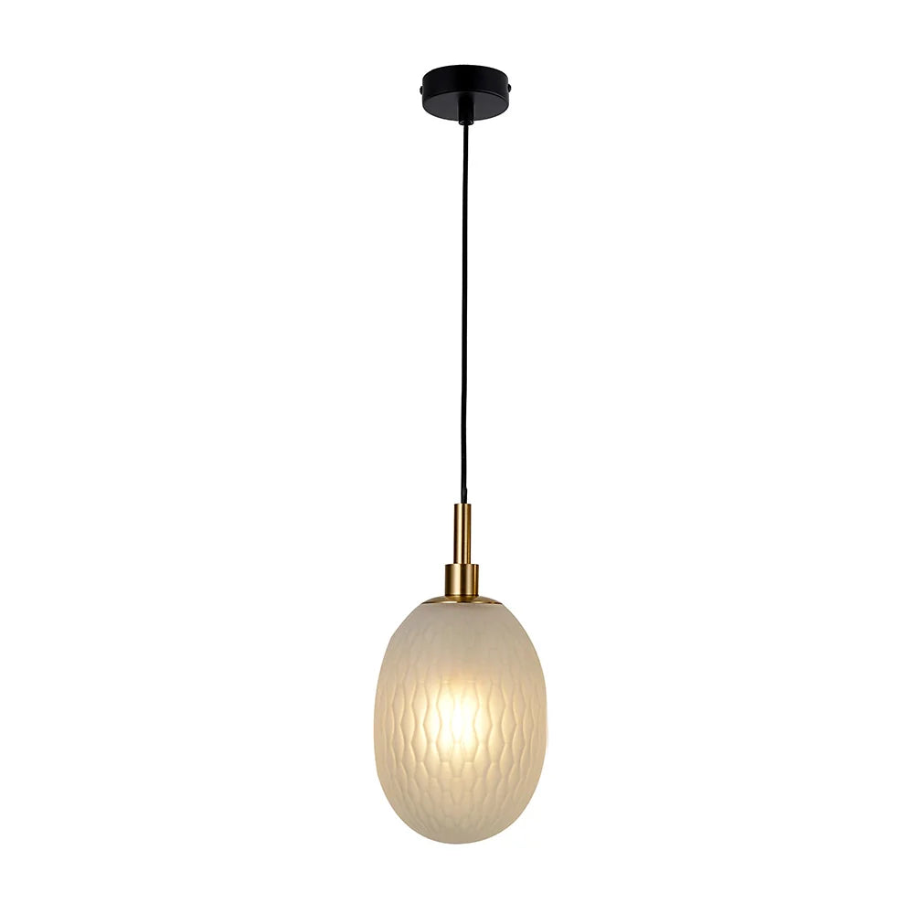 Lámpara de techo colgante en negro y oro