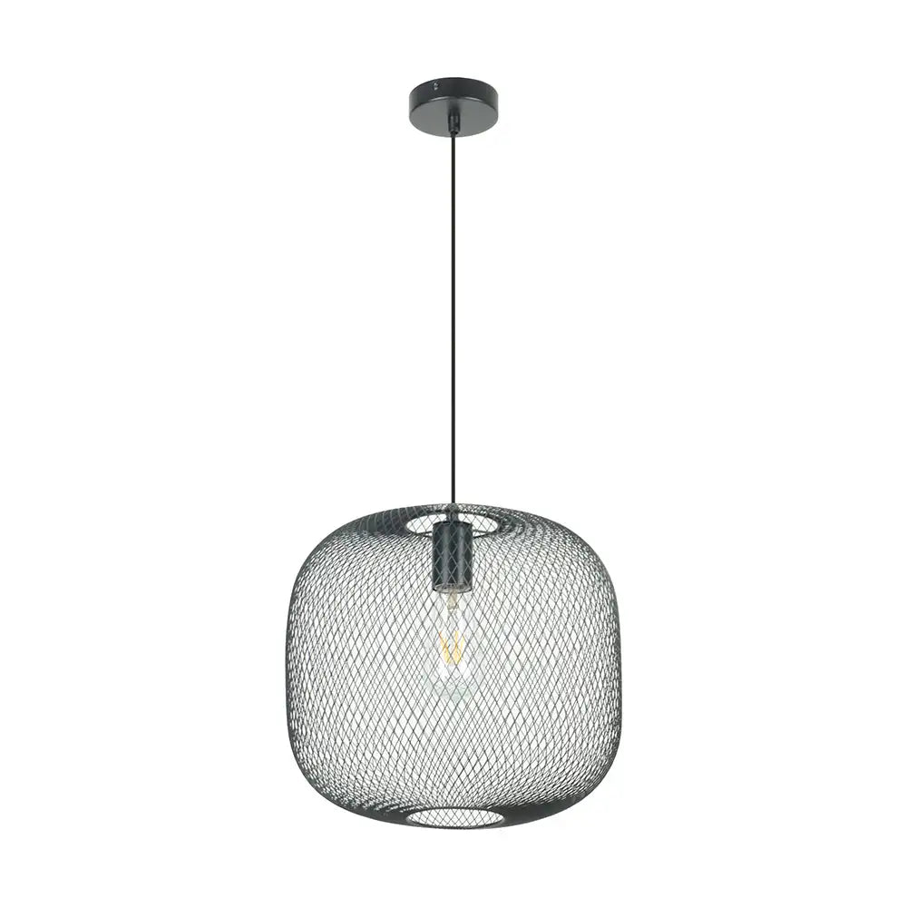 Lámpara de techo industrial | Pantalla de malla negra