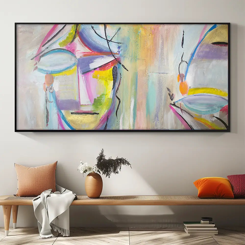 Cuadros pintados a mano de rostros