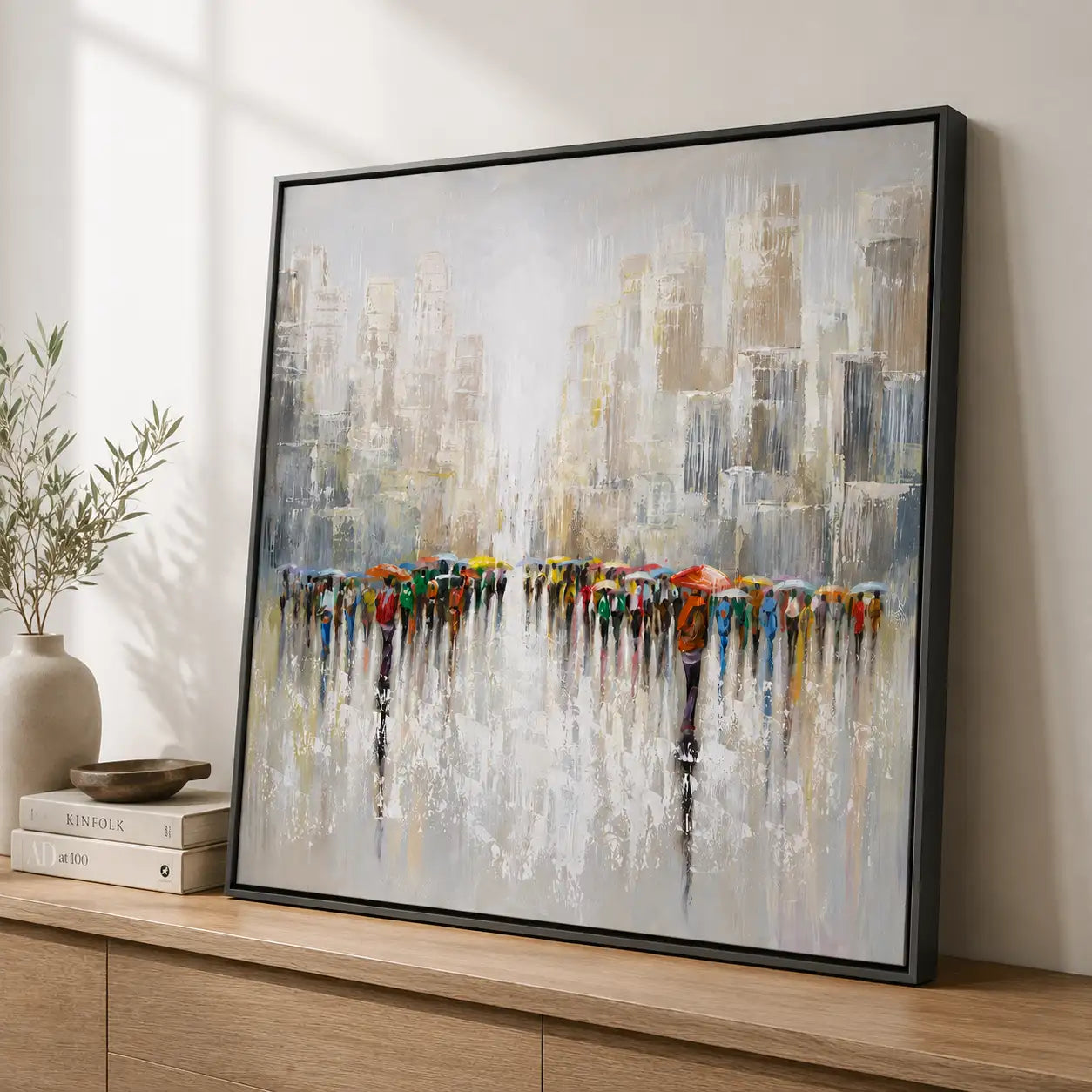 Cuadros abstractos y modernos | Figuras urbanas en movimiento