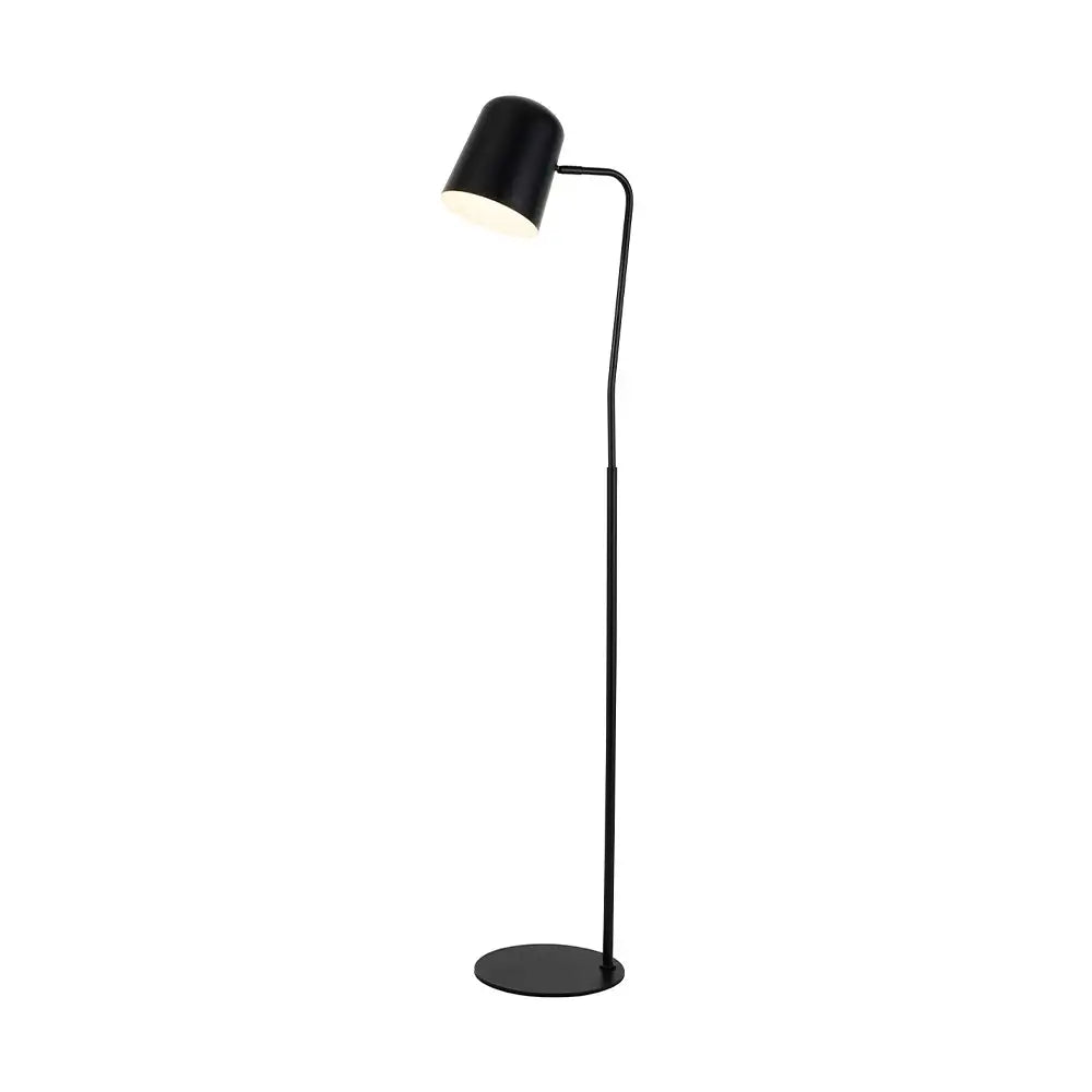 Lámpara de pie negra | Diseño minimalista con pantalla cónica
