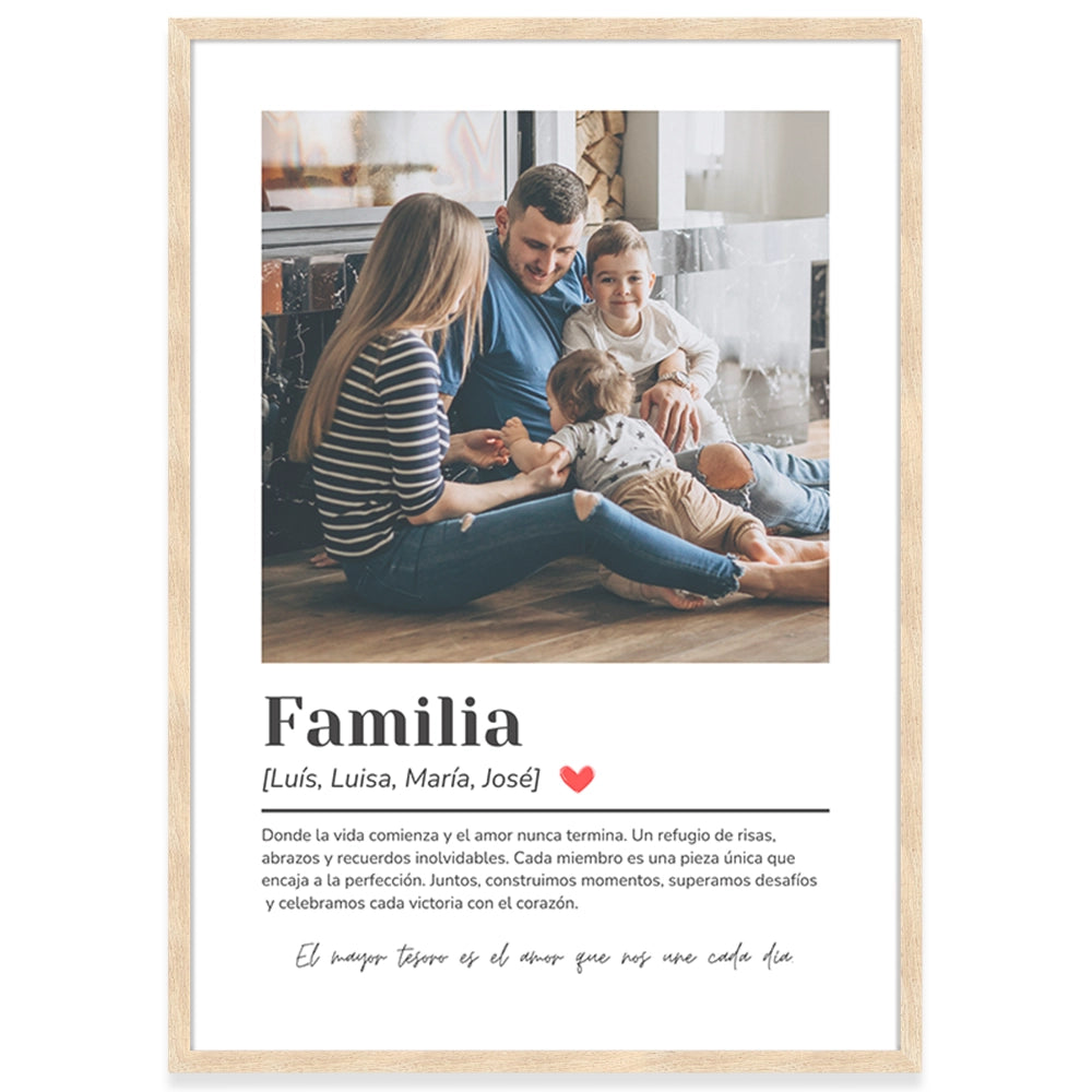 Cuadros personalizados originales con mensaje familiar