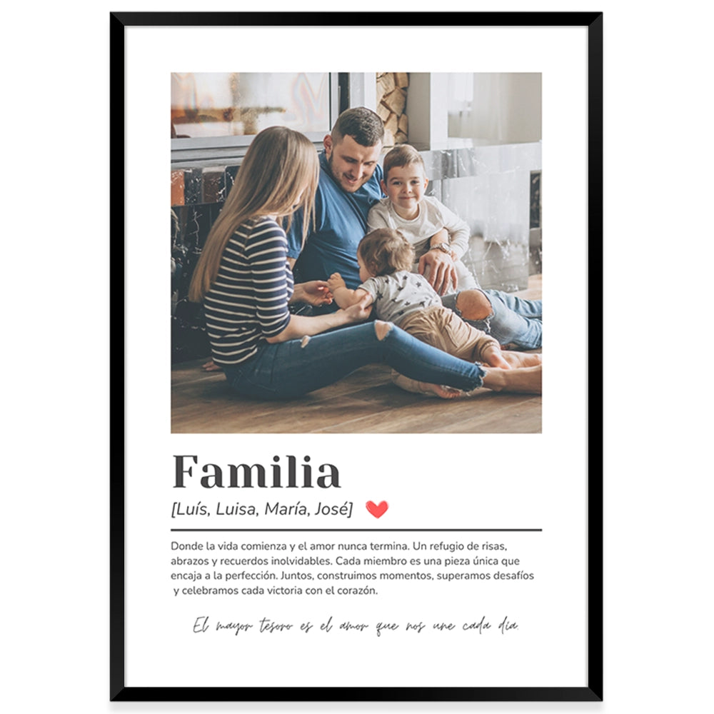 Cuadros personalizados originales con mensaje familiar