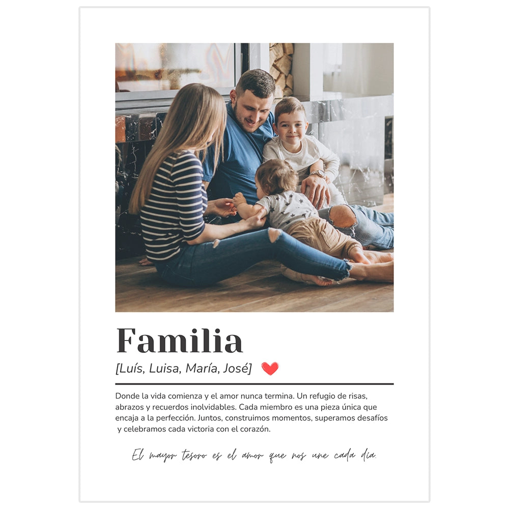 Cuadros personalizados originales con mensaje familiar