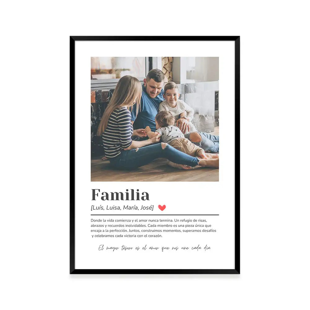 Cuadros personalizados originales con mensaje familiar