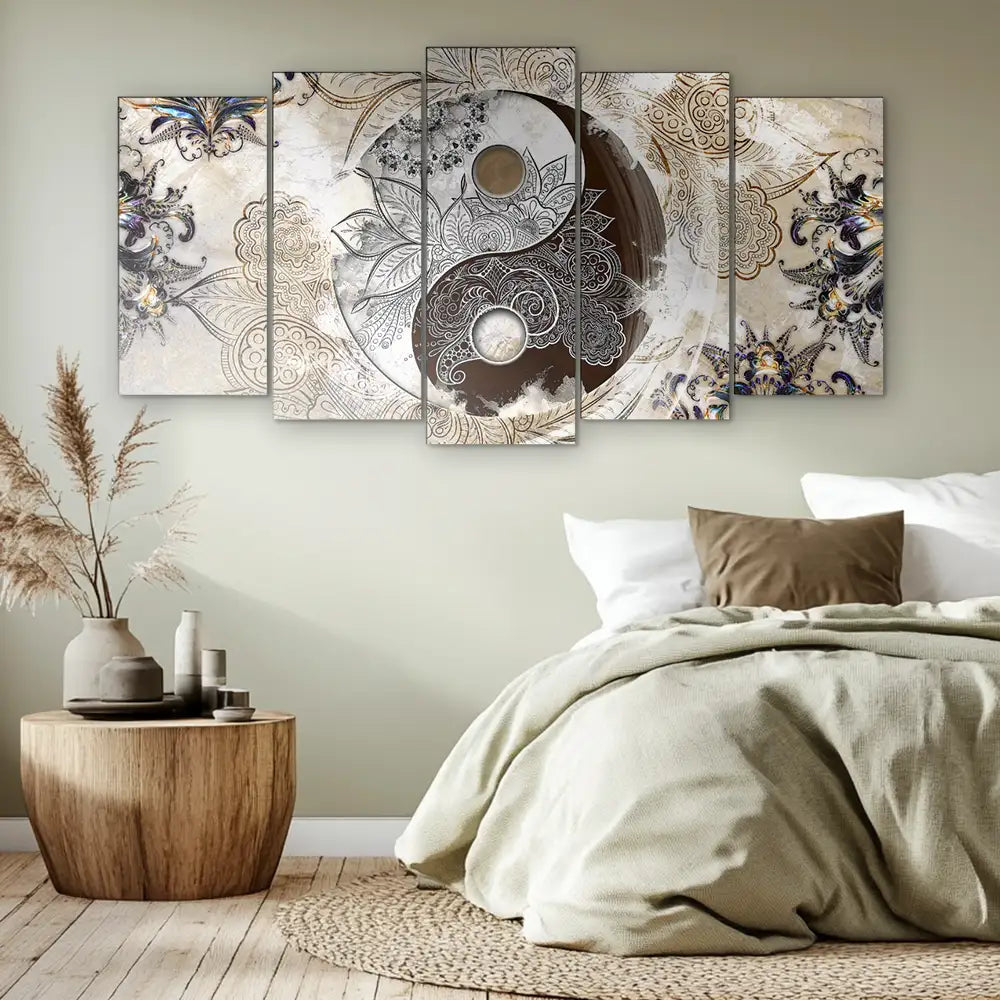 Lienzos de 5 piezas ying y yang