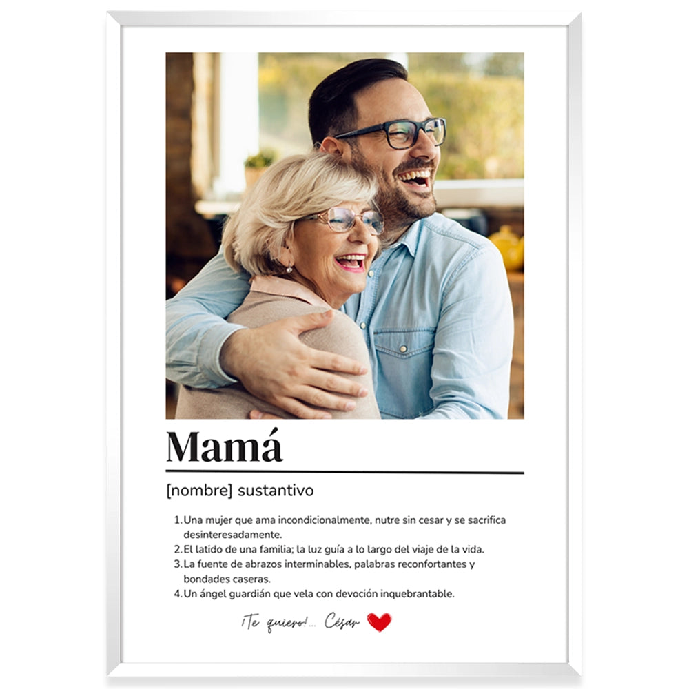 Cuadro personalizado para mamá con frase emotiva