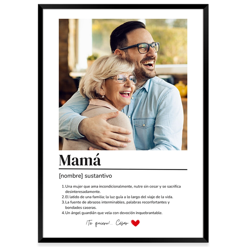 Cuadro personalizado para mamá con frase emotiva