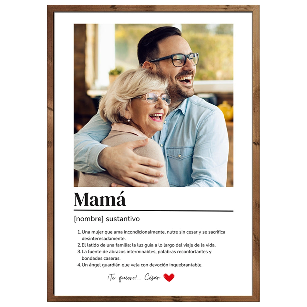 Cuadro personalizado para mamá con frase emotiva