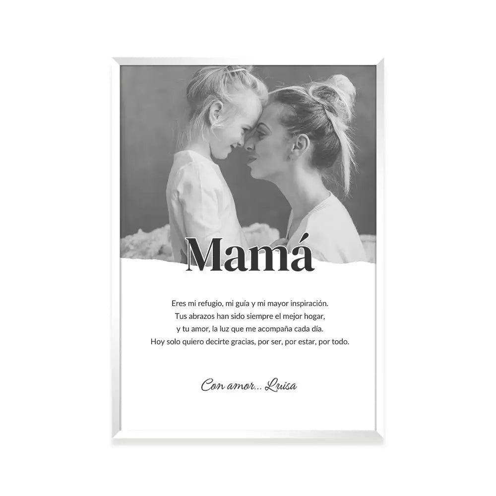 Regalo personalizado para mamá con frase especial