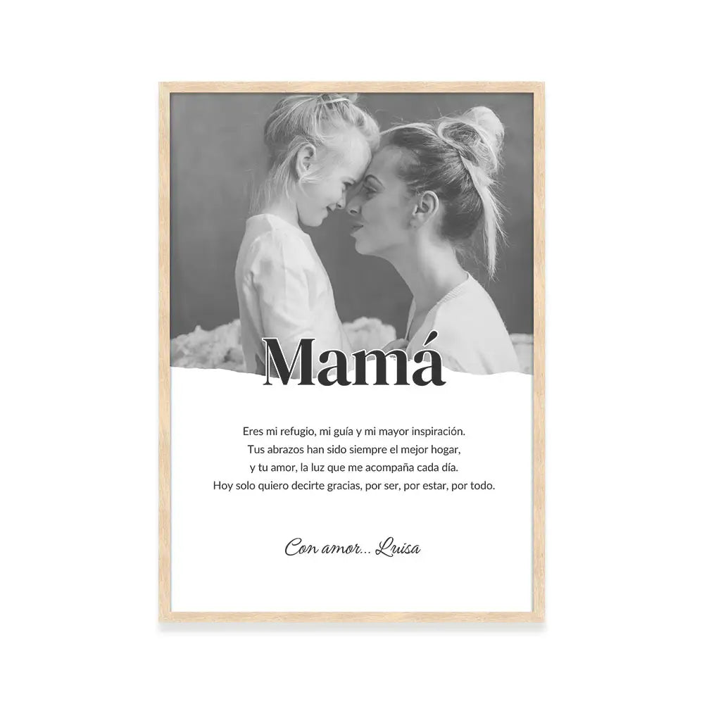 Regalo personalizado para mamá con frase especial