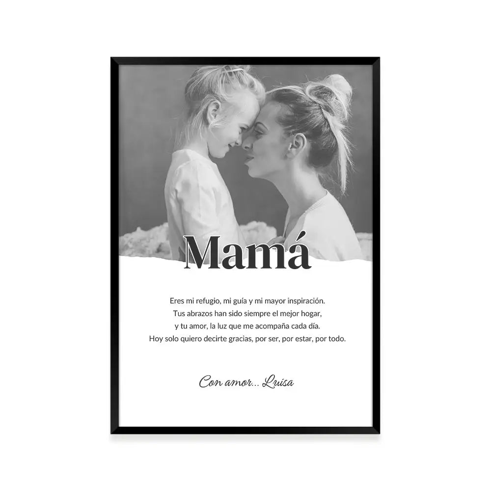 Regalo personalizado para mamá con frase especial