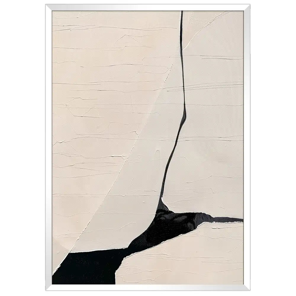Cuadro abstracto beige | Silencio visual y tensión sutil