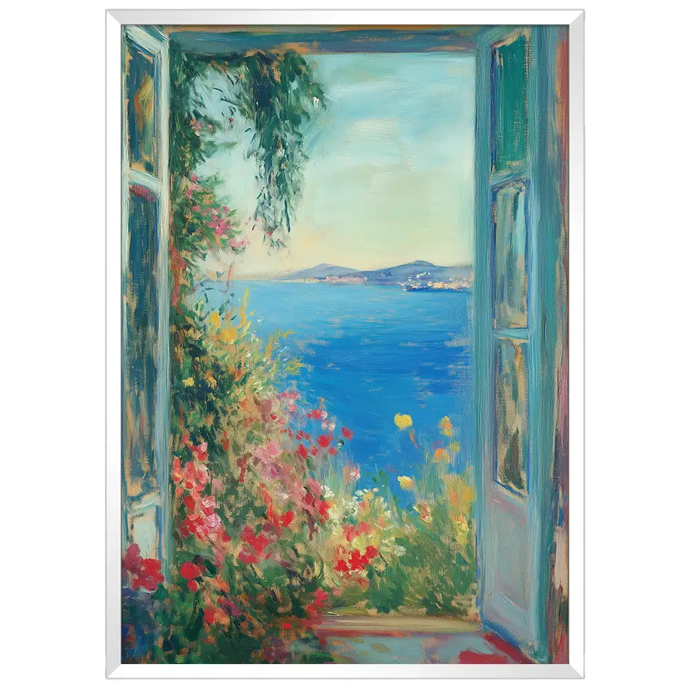 Cuadro mediterráneo floral inspirado en obras famosas