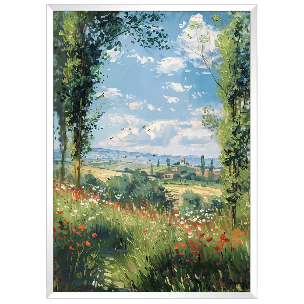 Cuadro inspirado en obras de arte famosas al aire libre