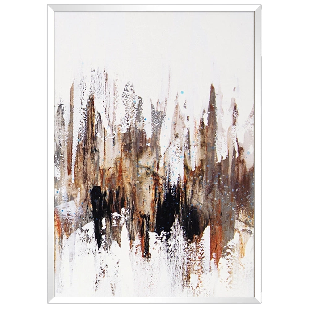 Cuadro moderno abstracto en formato díptico vertical