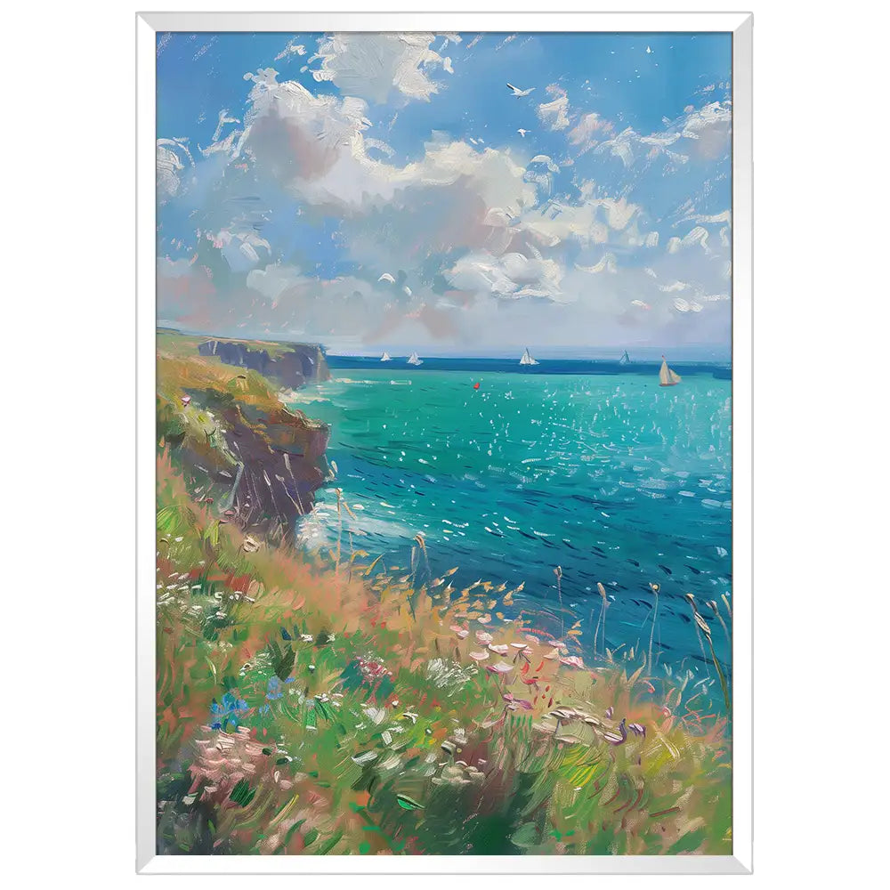 Cuadro de paisaje marino basado en cuadros famosos