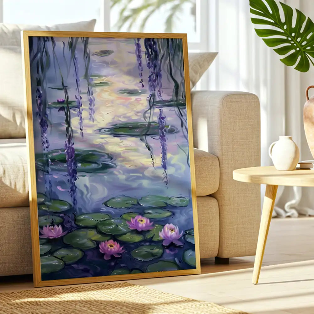 Cuadro decorativo con lirios inspirado en cuadros famosos