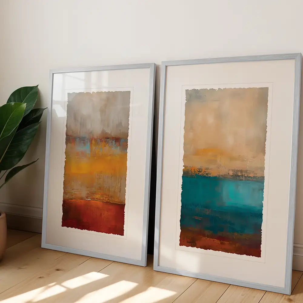 Cuadros minimalistas con paspartú colores | Abstracto