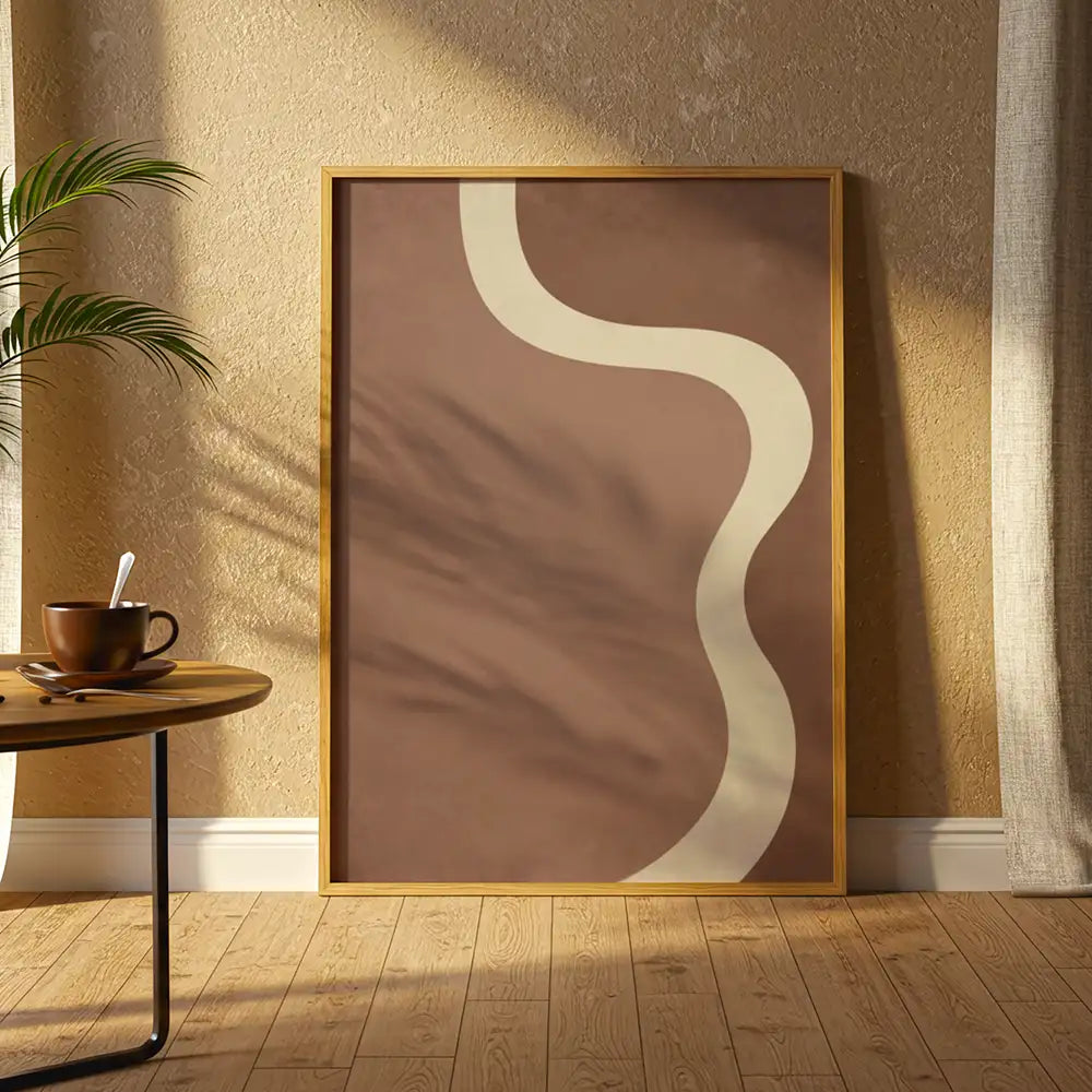 Cuadro decorativo minimalista | Líneas curvas