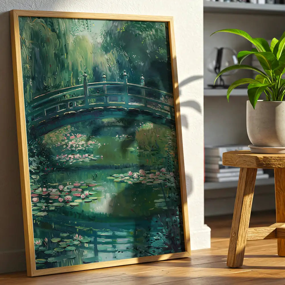 Cuadro famoso con paisaje basado en Monet
