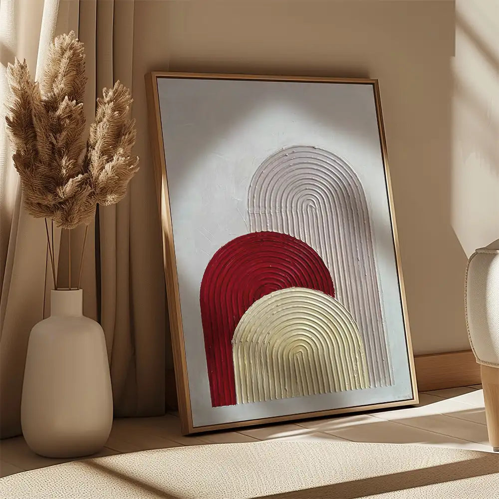 Cuadro en relieve con marco de madera