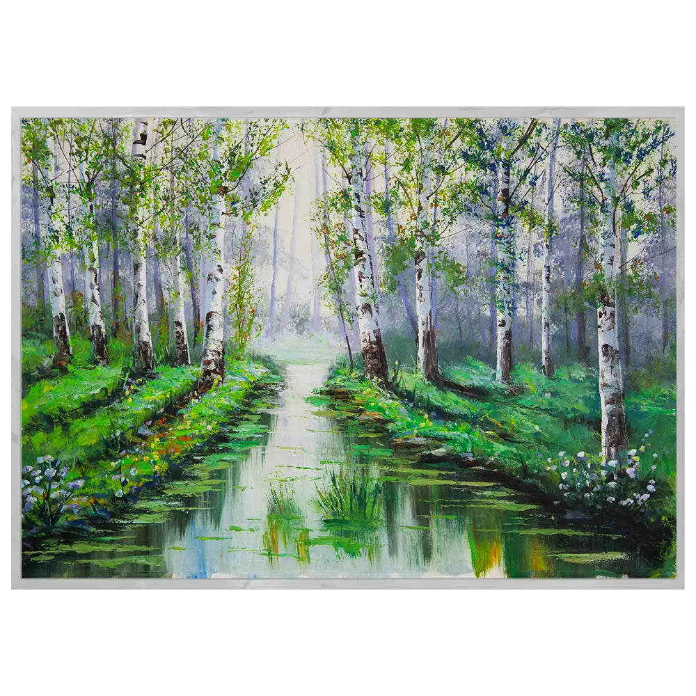 Reflejo del bosque en calma | Cuadros por encargo