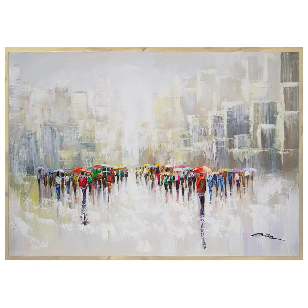 Cuadros abstractos y modernos | Figuras urbanas en movimiento