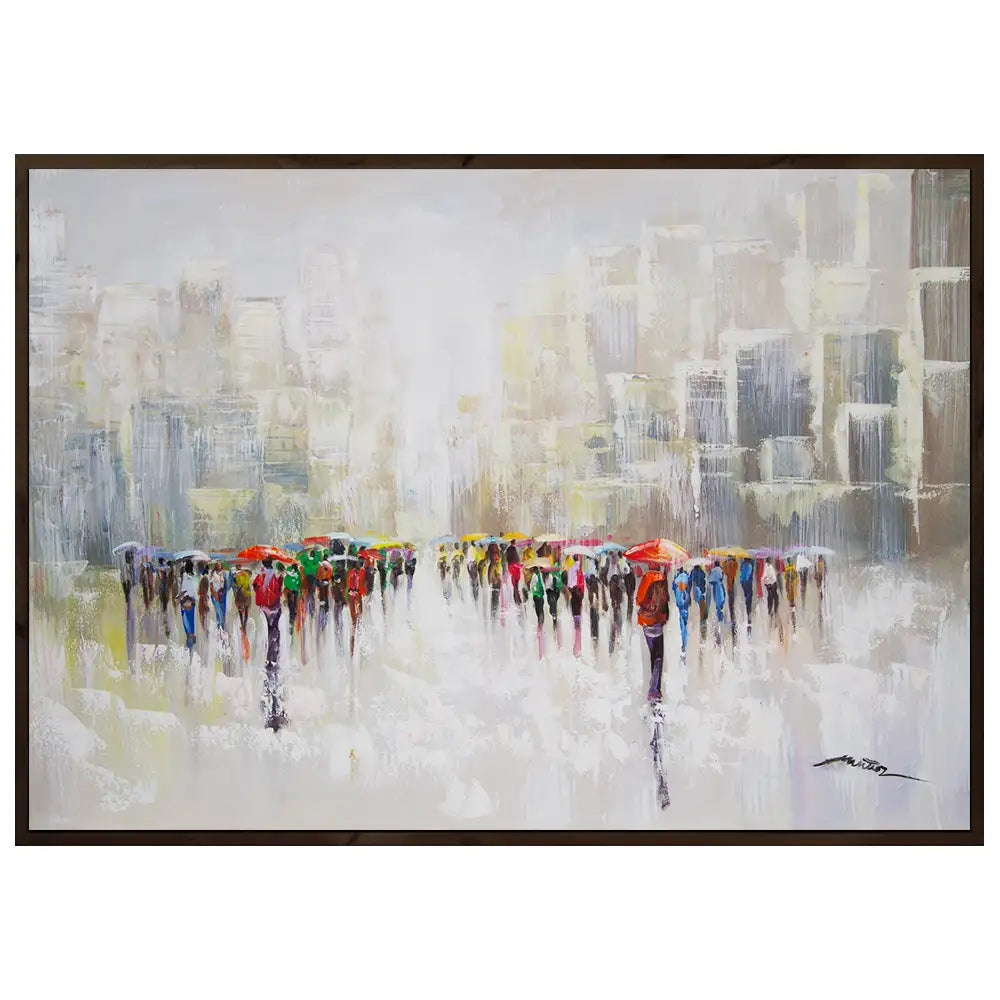 Cuadros abstractos y modernos | Figuras urbanas en movimiento