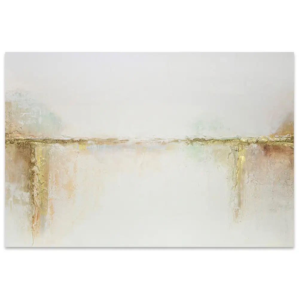 Cuadros con relieve con detalles dorados y fondo neutro