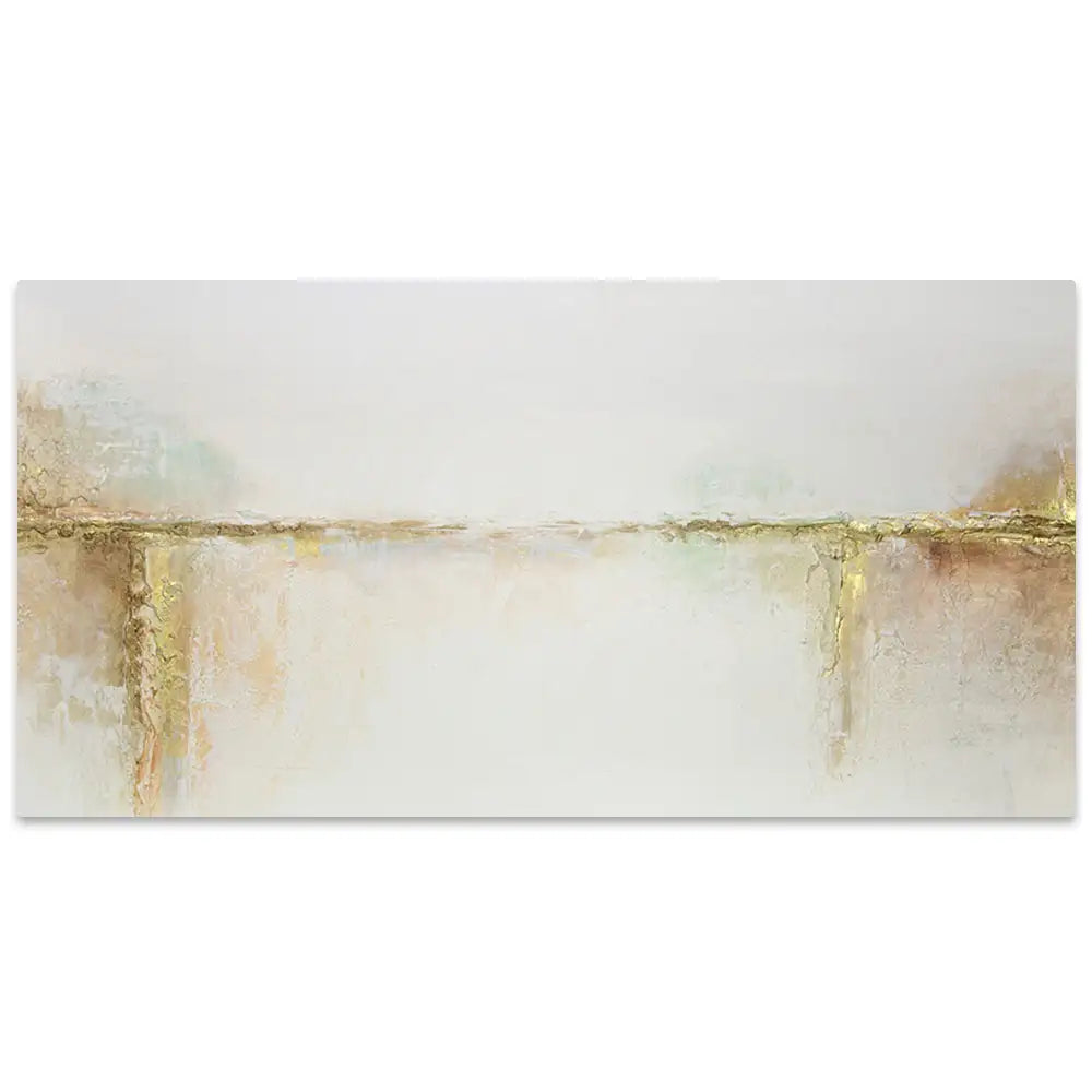 Cuadros con relieve con detalles dorados y fondo neutro