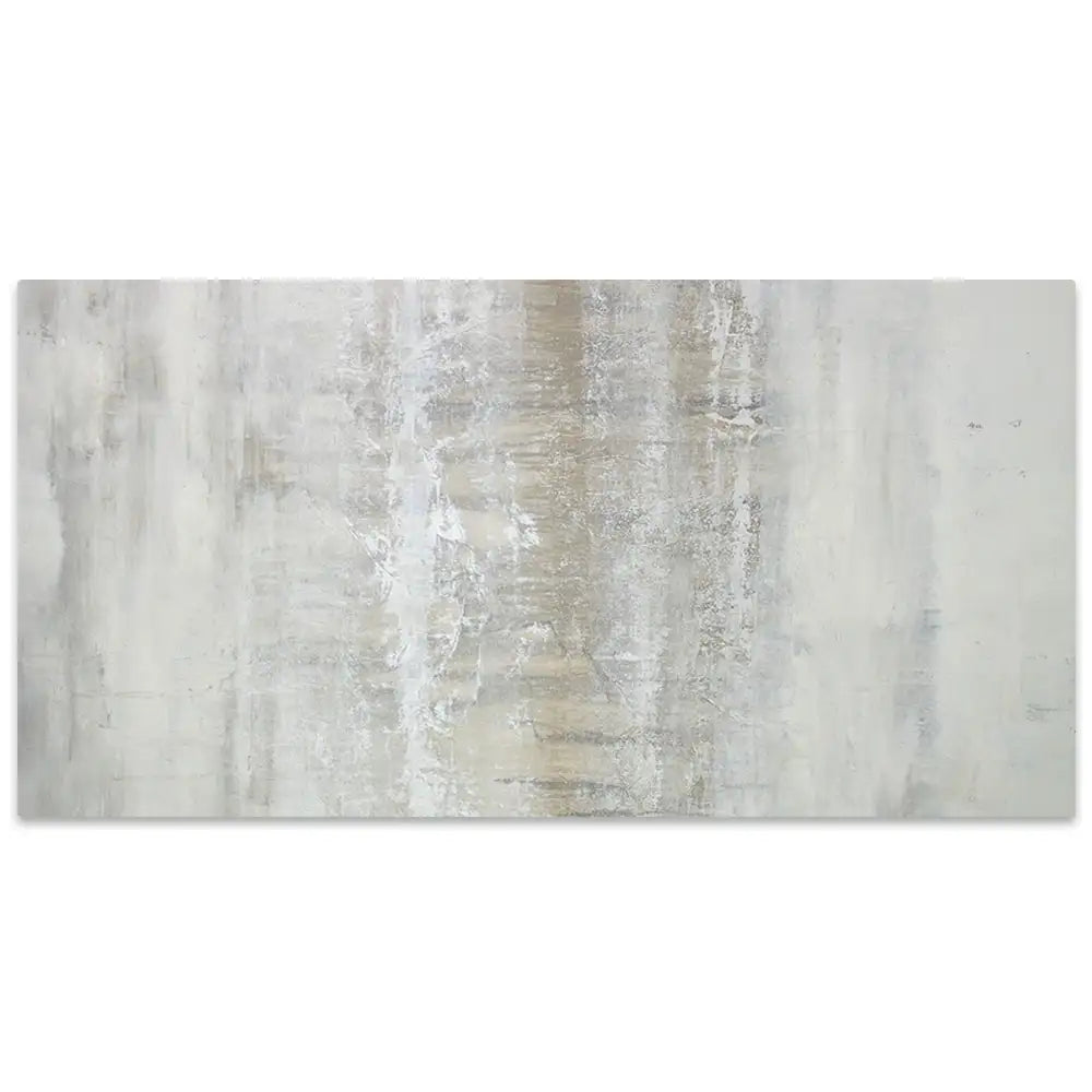 Cuadro pintado a mano en tonos grises con textura neutra