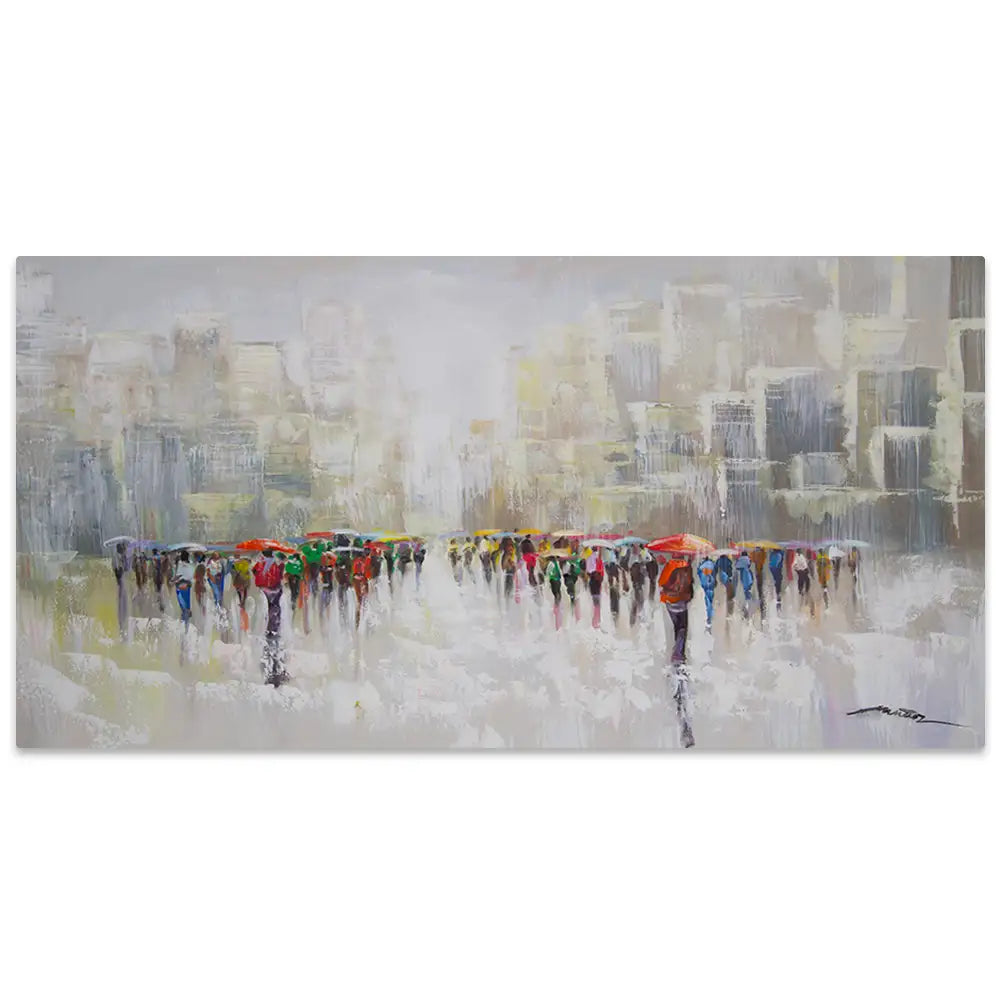 Cuadros abstractos y modernos | Figuras urbanas en movimiento