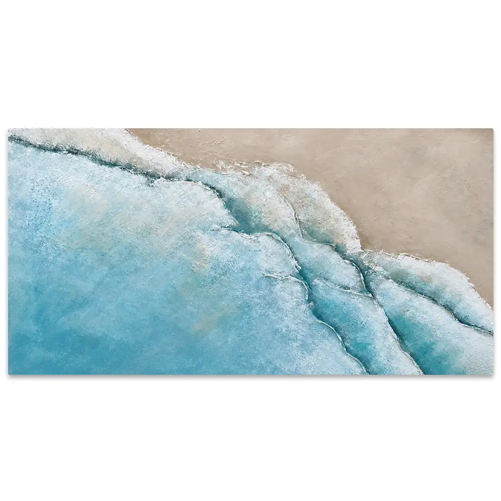Cuadro abstracto horizontal pintado a mano