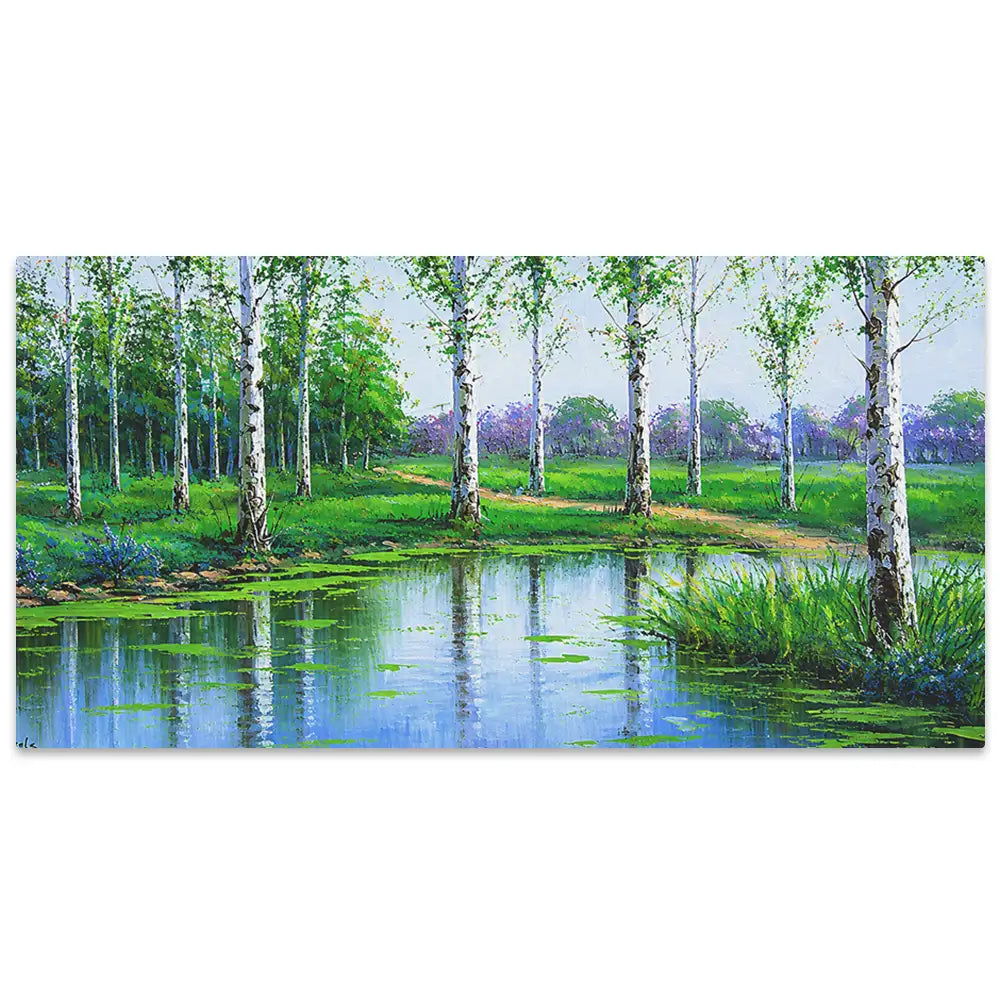 Paisaje vibrante lleno de frescura | Cuadros a mano